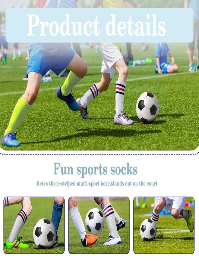NZKNP Tube Socks Women,Striped Socks,Striped Knee High Sock,Stockings for Women,White Thigh High Sock,Baseball Stockings for Girls Cheer Stocking - Image 5